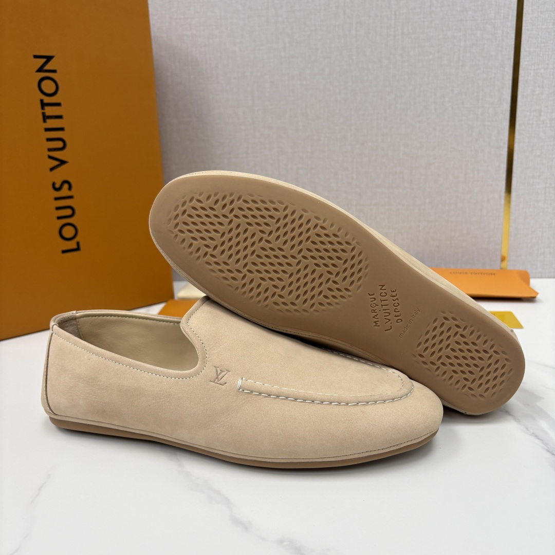 💋💍L 家新品 LOU*S  VUITTO*  新品男士懒人休闲驾车乐福鞋    甄选进口头层反绒牛皮制