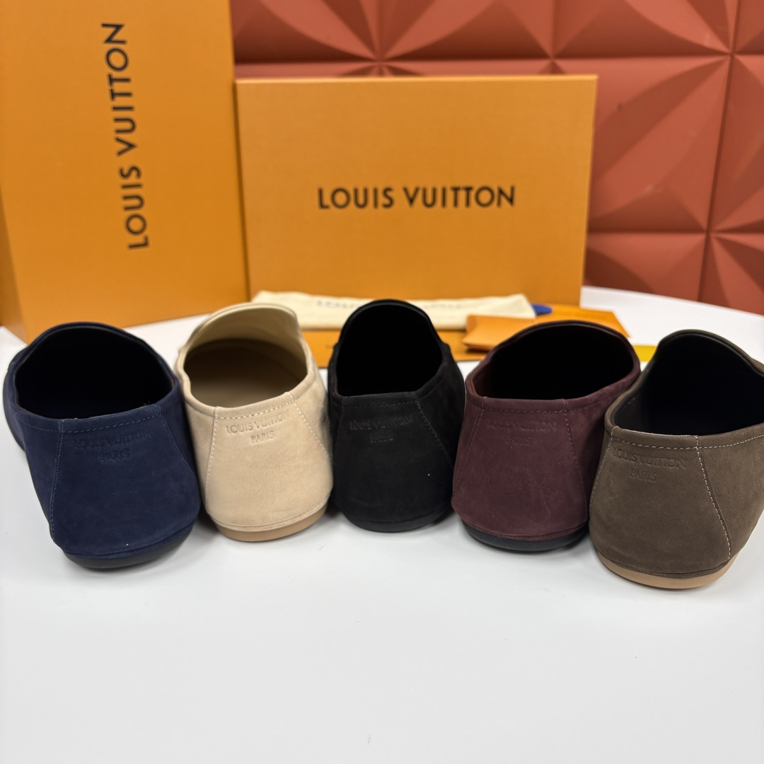 💋💍L 家新品 LOU*S  VUITTO*  新品男士懒人休闲驾车乐福鞋    甄选进口头层反绒牛皮制