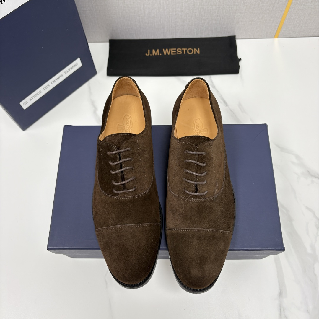 💋💍J.M.Westo*n  威士-顿  男士新品三节头牛津鞋正装鞋皮鞋    法国顶级皮鞋品牌  当法