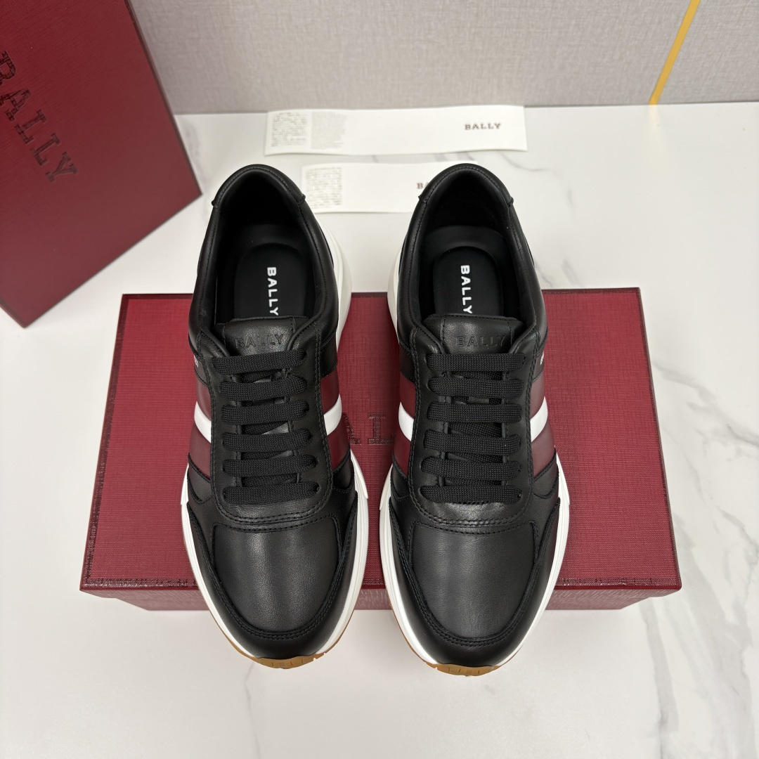 💋💍BL家新品   BAL*Y  巴-利   经典白红条低帮拼接新款休闲运动鞋    高品质细节   这