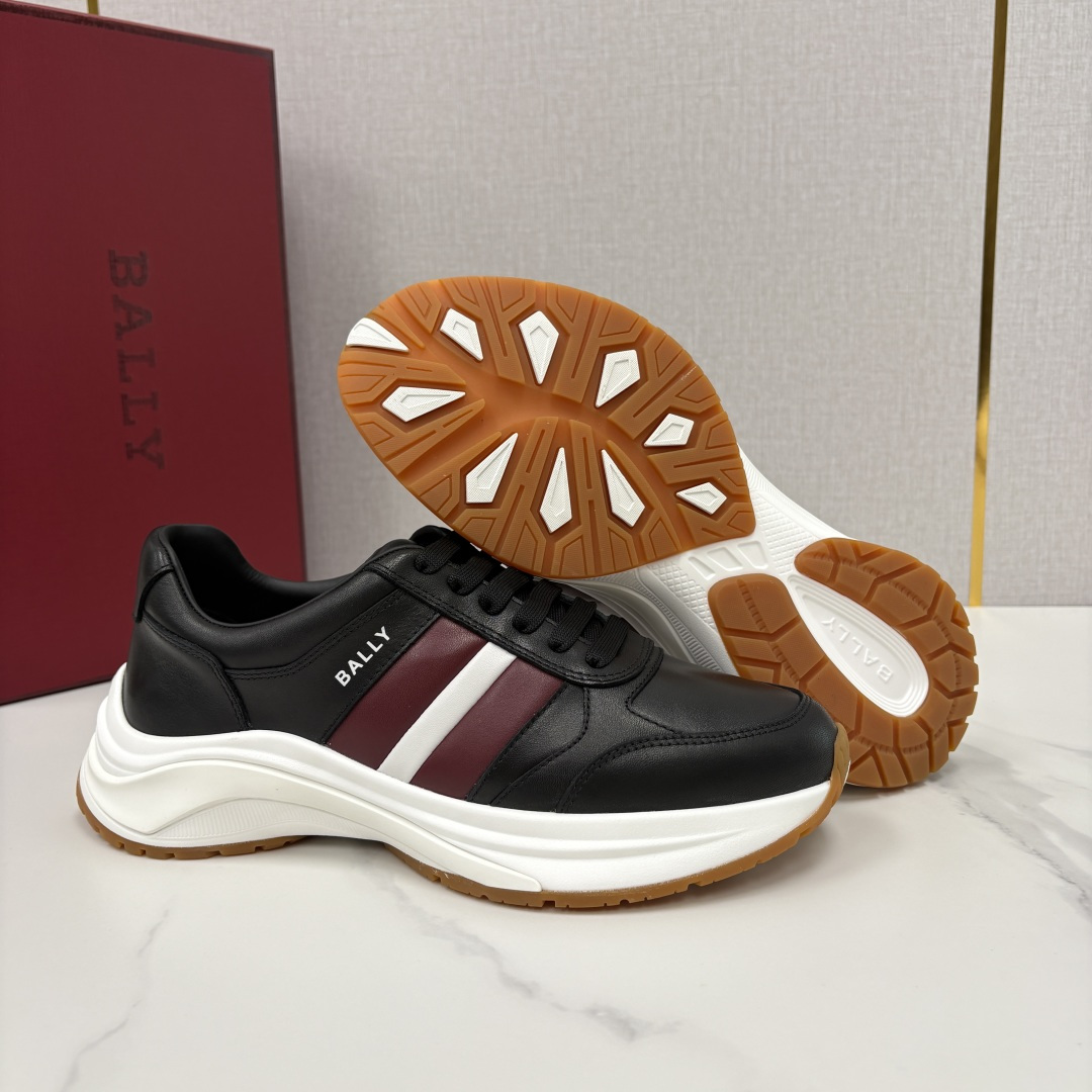 💋💍BL家新品   BAL*Y  巴-利   经典白红条低帮拼接新款休闲运动鞋    高品质细节   这