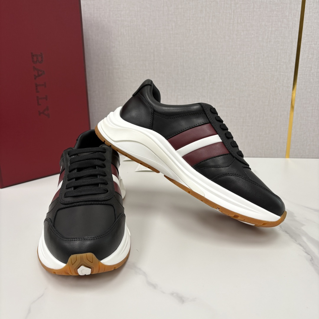 💋💍BL家新品   BAL*Y  巴-利   经典白红条低帮拼接新款休闲运动鞋    高品质细节   这