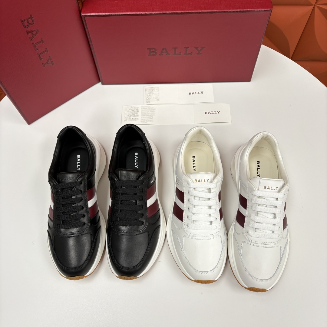 💋💍BL家新品   BAL*Y  巴-利   经典白红条低帮拼接新款休闲运动鞋    高品质细节   这