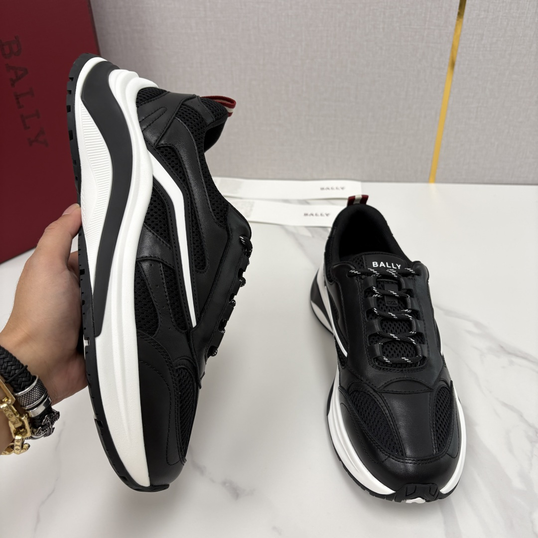 💋💍BL家新品   BAL*Y  巴-利   低帮拼接网布新款休闲运动鞋    高品质细节   这款德训