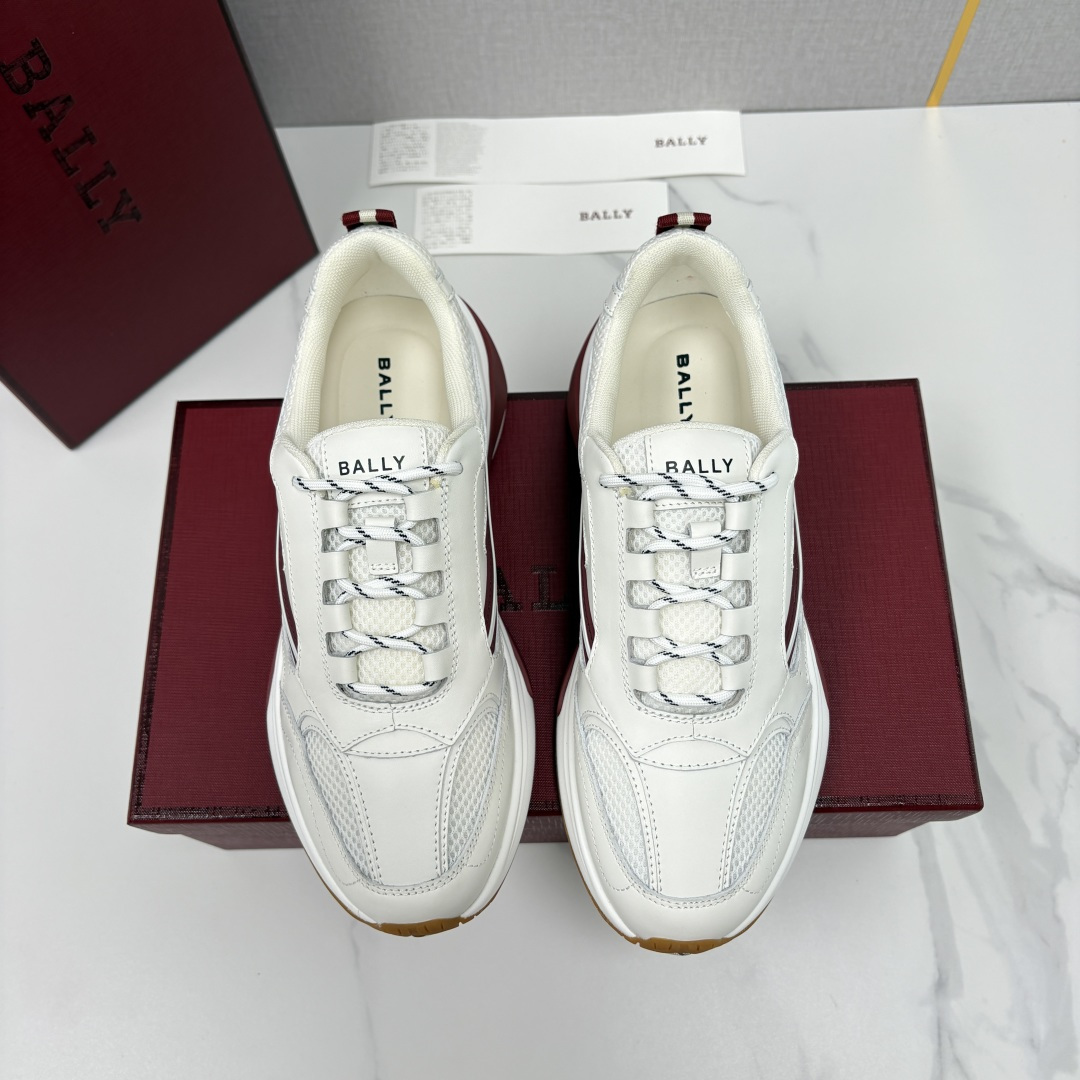💋💍BL家新品   BAL*Y  巴-利   低帮拼接网布新款休闲运动鞋    高品质细节   这款德训