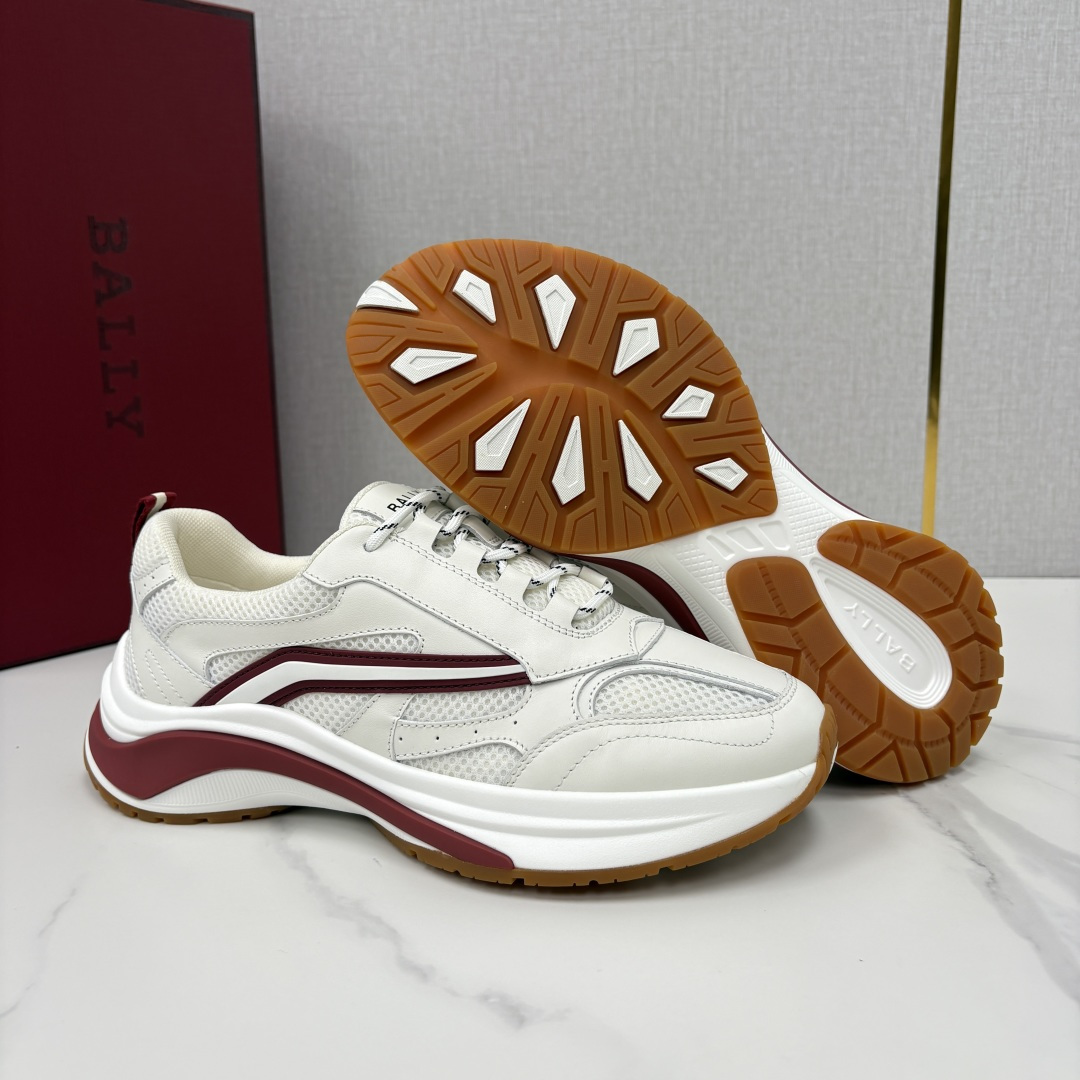 💋💍BL家新品   BAL*Y  巴-利   低帮拼接网布新款休闲运动鞋    高品质细节   这款德训