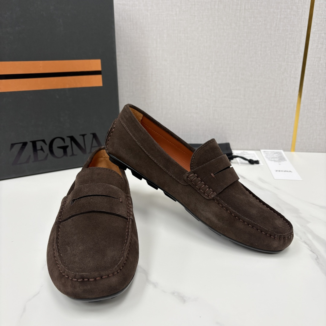 💋💍 代购级  杰尼～亚 Z Zngn*   PELLETESSUTA™  驾车鞋  一脚蹬乐福鞋 此款