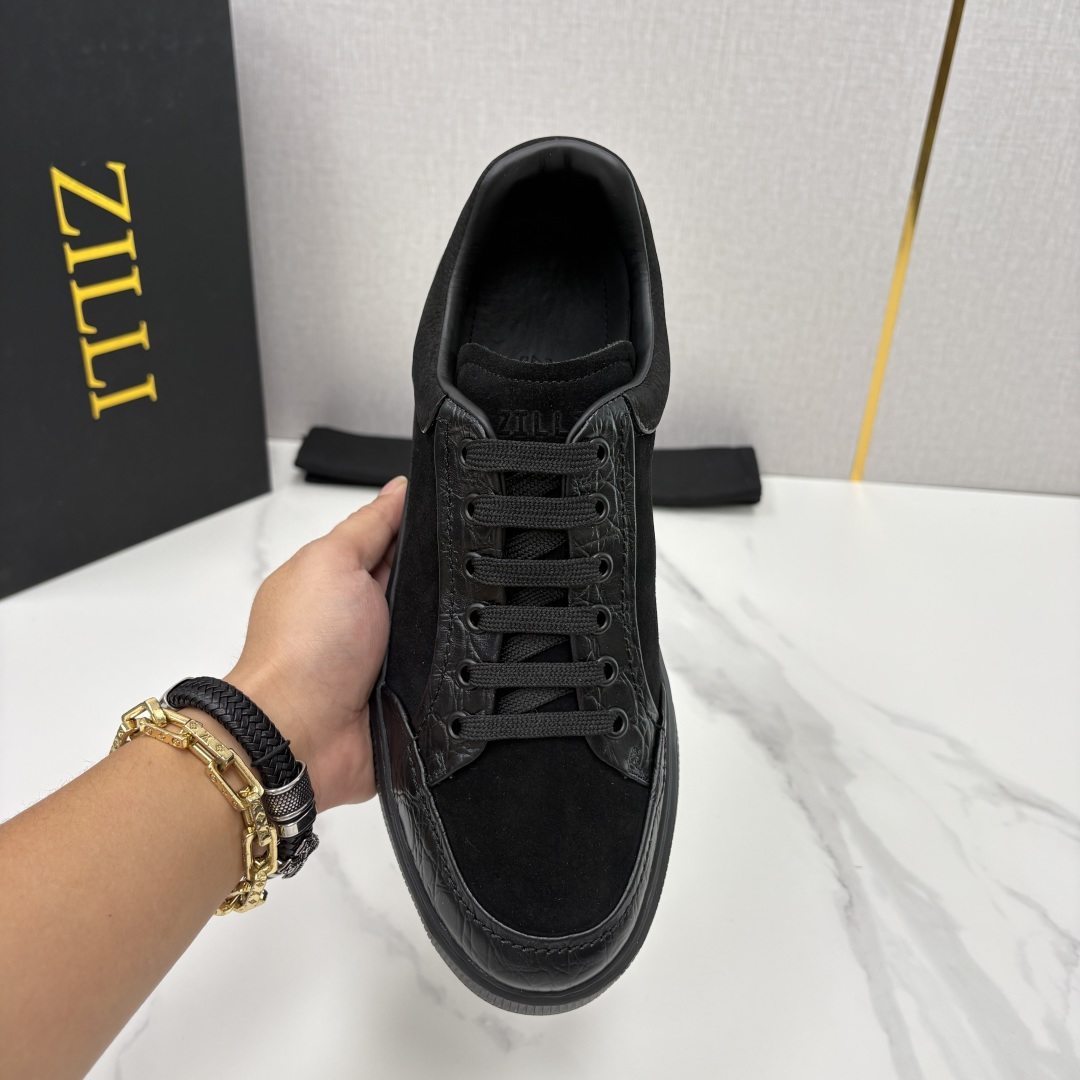 💋💍ZL家新品  Zill* 兹-利  是1970创立的法国高奢男装品牌  男士新款休闲鞋超轻款板鞋  