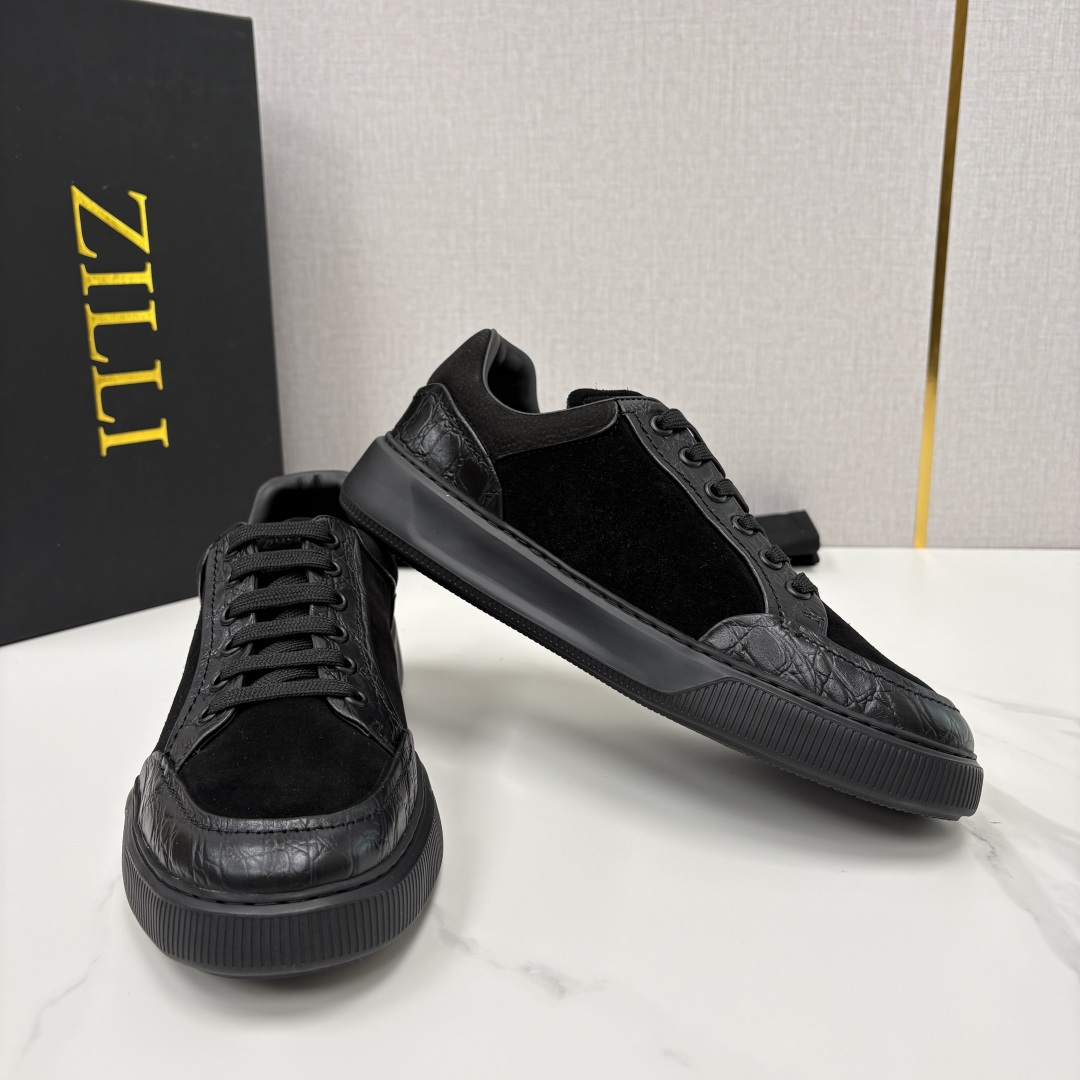 💋💍ZL家新品  Zill* 兹-利  是1970创立的法国高奢男装品牌  男士新款休闲鞋超轻款板鞋  