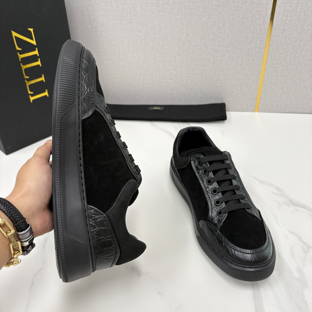 💋💍ZL家新品  Zill* 兹-利  是1970创立的法国高奢男装品牌  男士新款休闲鞋超轻款板鞋  
