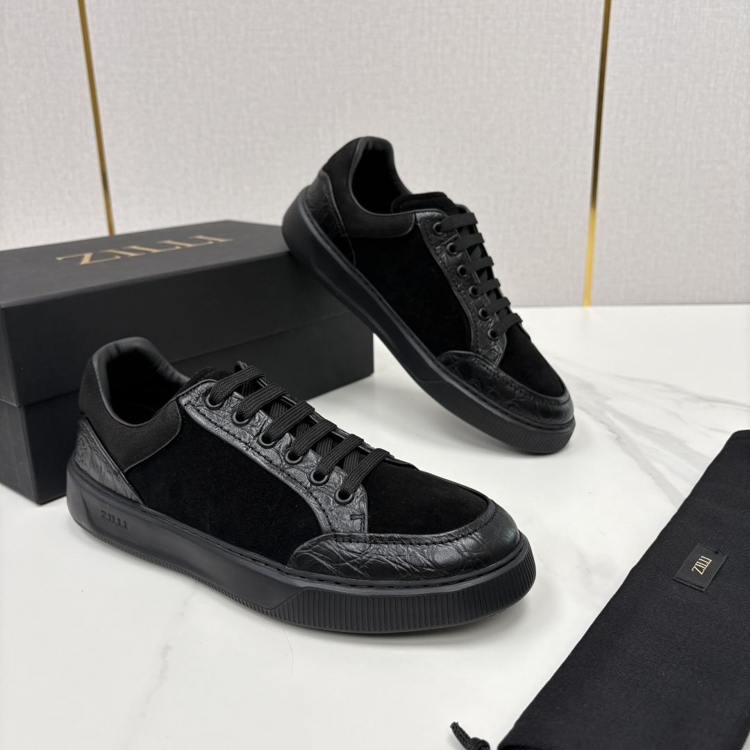 💋💍ZL家新品  Zill* 兹-利  是1970创立的法国高奢男装品牌  男士新款休闲鞋超轻款板鞋  