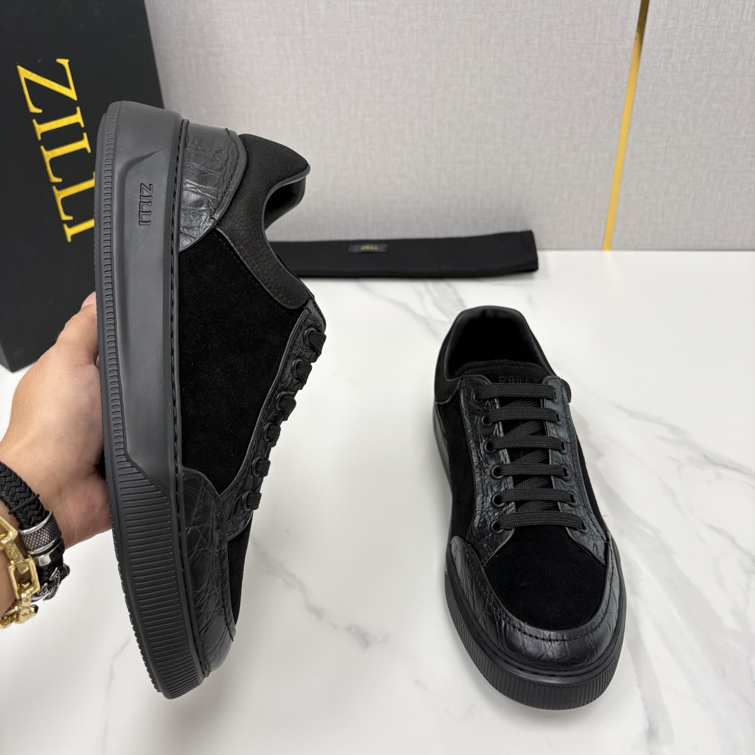 💋💍ZL家新品  Zill* 兹-利  是1970创立的法国高奢男装品牌  男士新款休闲鞋超轻款板鞋  
