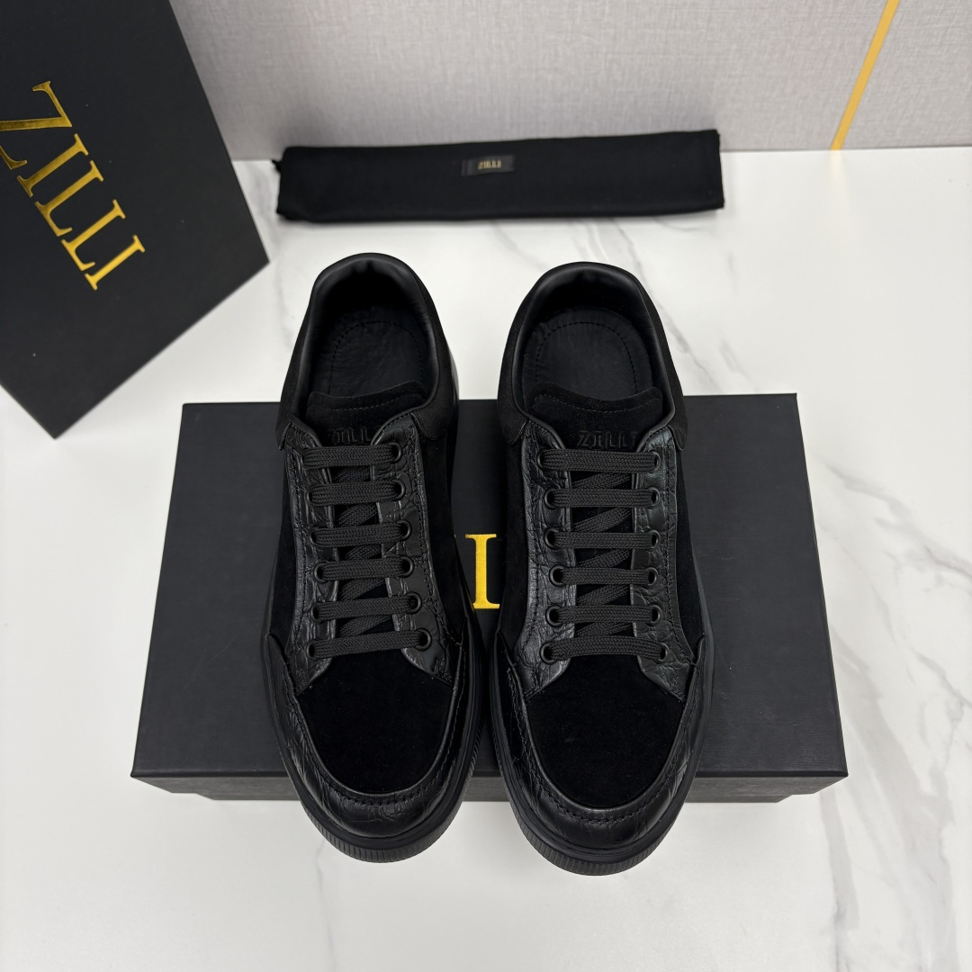 💋💍ZL家新品  Zill* 兹-利  是1970创立的法国高奢男装品牌  男士新款休闲鞋超轻款板鞋  