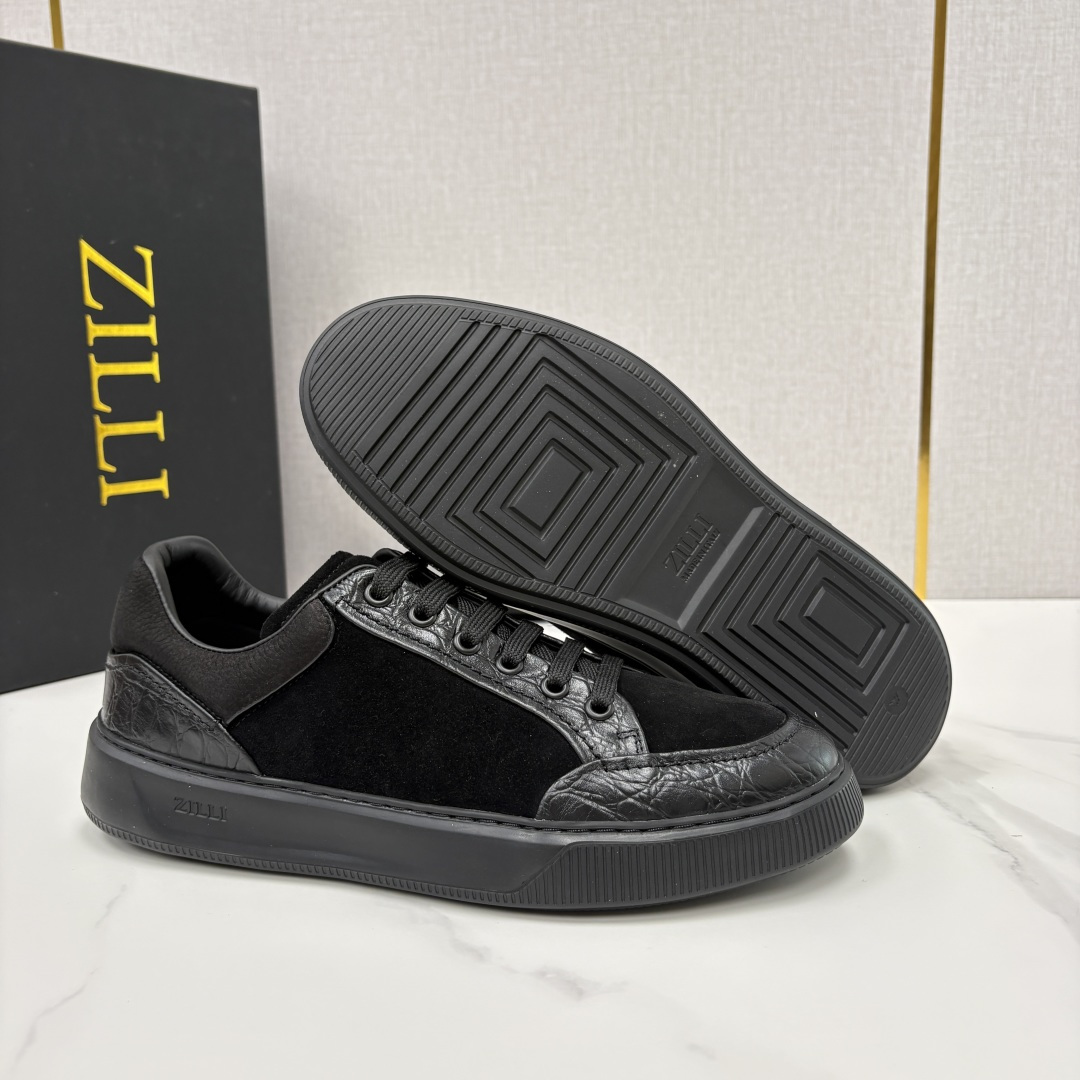 💋💍ZL家新品  Zill* 兹-利  是1970创立的法国高奢男装品牌  男士新款休闲鞋超轻款板鞋  
