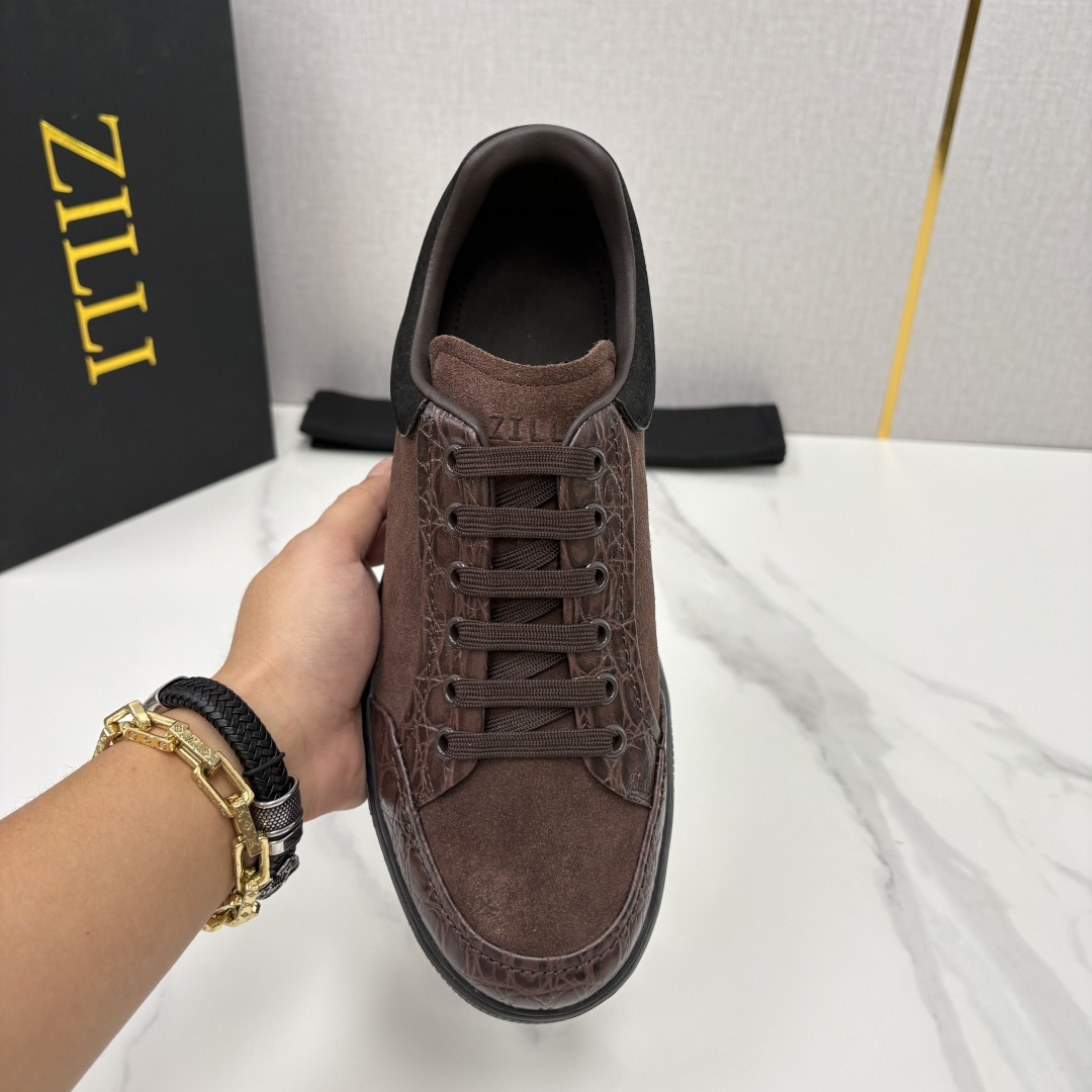 💋💍ZL家新品  Zill* 兹-利  是1970创立的法国高奢男装品牌  男士新款休闲鞋超轻款板鞋  