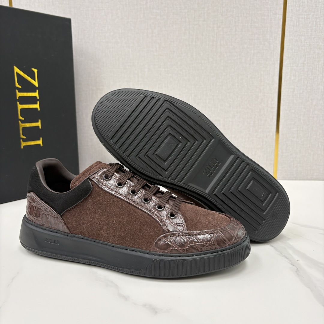 💋💍ZL家新品  Zill* 兹-利  是1970创立的法国高奢男装品牌  男士新款休闲鞋超轻款板鞋  