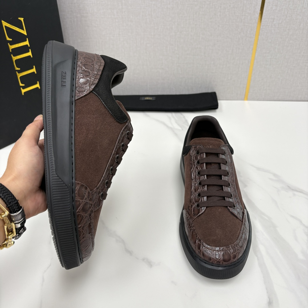 💋💍ZL家新品  Zill* 兹-利  是1970创立的法国高奢男装品牌  男士新款休闲鞋超轻款板鞋  