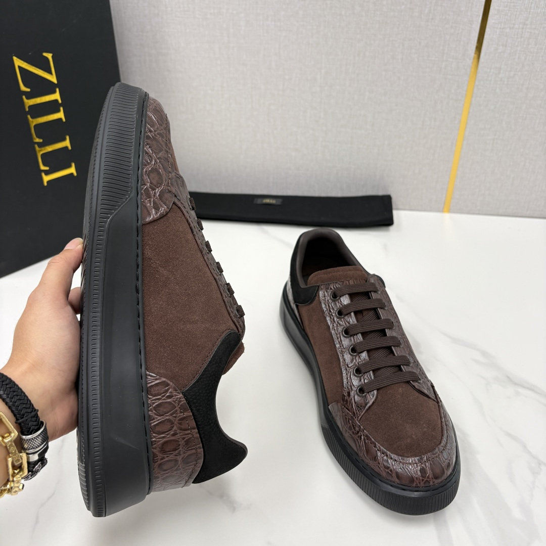 💋💍ZL家新品  Zill* 兹-利  是1970创立的法国高奢男装品牌  男士新款休闲鞋超轻款板鞋  