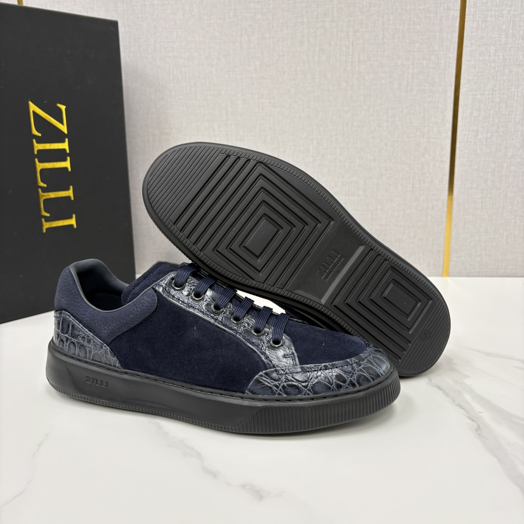 💋💍ZL家新品  Zill* 兹-利  是1970创立的法国高奢男装品牌  男士新款休闲鞋超轻款板鞋  