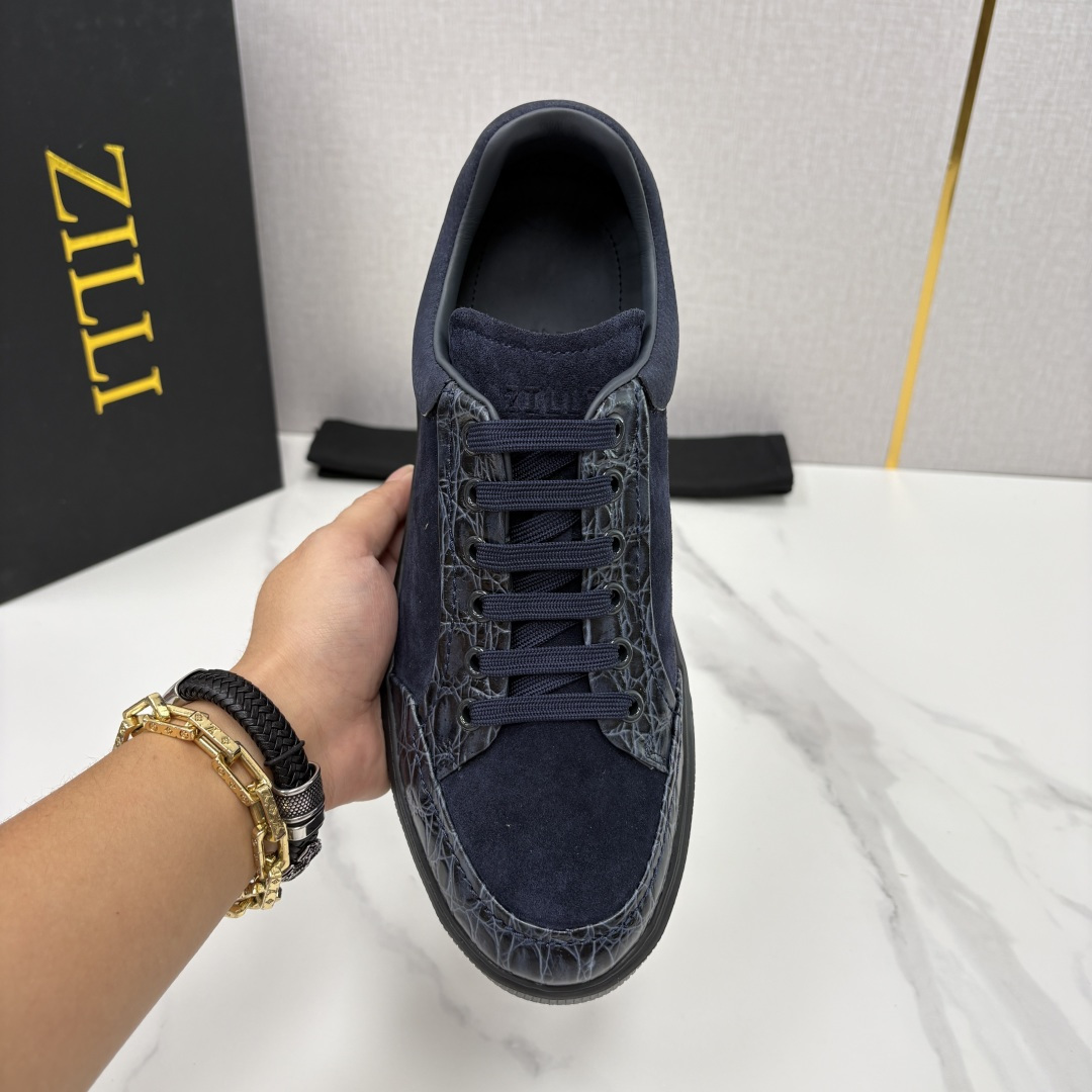 💋💍ZL家新品  Zill* 兹-利  是1970创立的法国高奢男装品牌  男士新款休闲鞋超轻款板鞋  