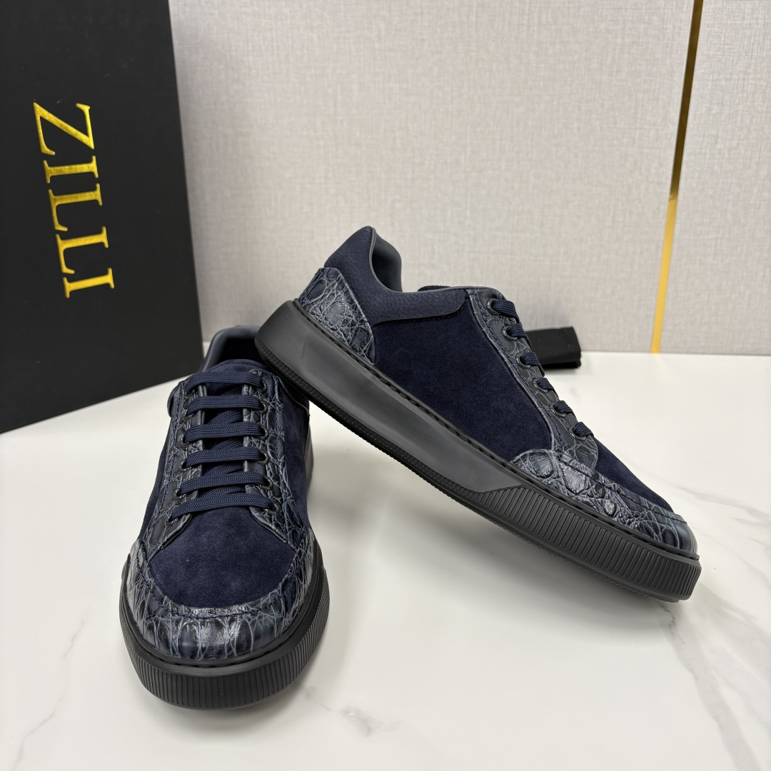 💋💍ZL家新品  Zill* 兹-利  是1970创立的法国高奢男装品牌  男士新款休闲鞋超轻款板鞋  