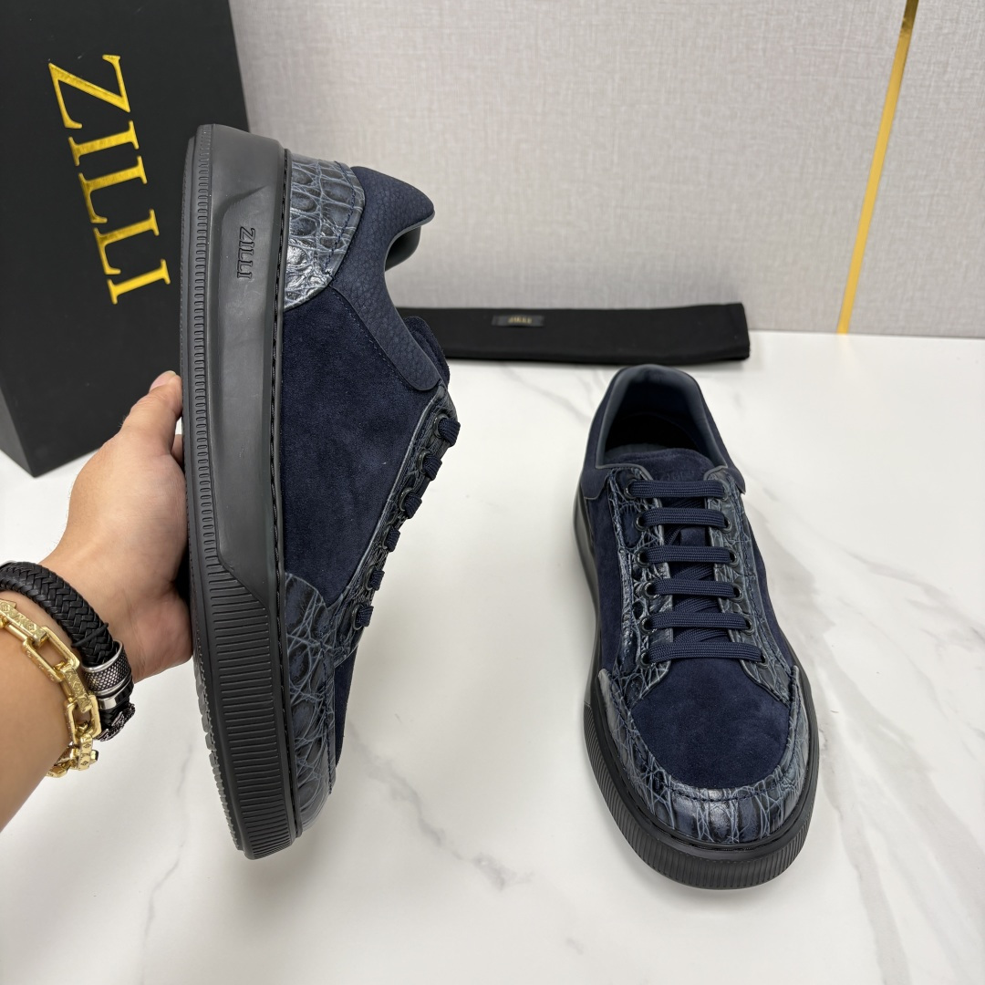 💋💍ZL家新品  Zill* 兹-利  是1970创立的法国高奢男装品牌  男士新款休闲鞋超轻款板鞋  