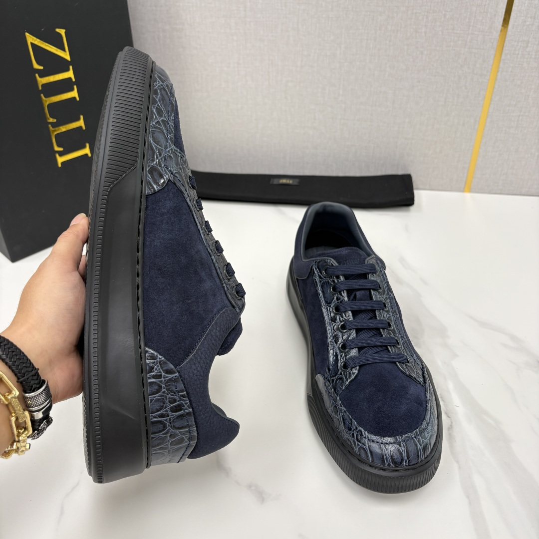 💋💍ZL家新品  Zill* 兹-利  是1970创立的法国高奢男装品牌  男士新款休闲鞋超轻款板鞋  