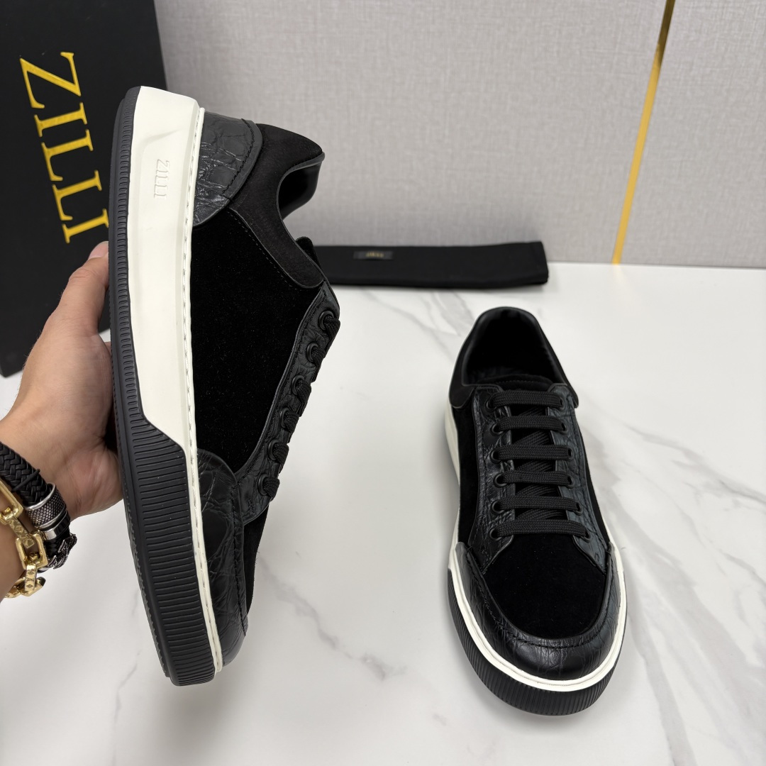 💋💍ZL家新品  Zill* 兹-利  是1970创立的法国高奢男装品牌  男士新款休闲鞋超轻款板鞋  
