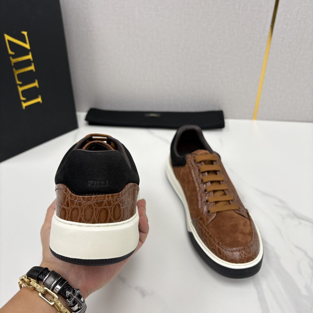 💋💍ZL家新品  Zill* 兹-利  是1970创立的法国高奢男装品牌  男士新款休闲鞋超轻款板鞋  