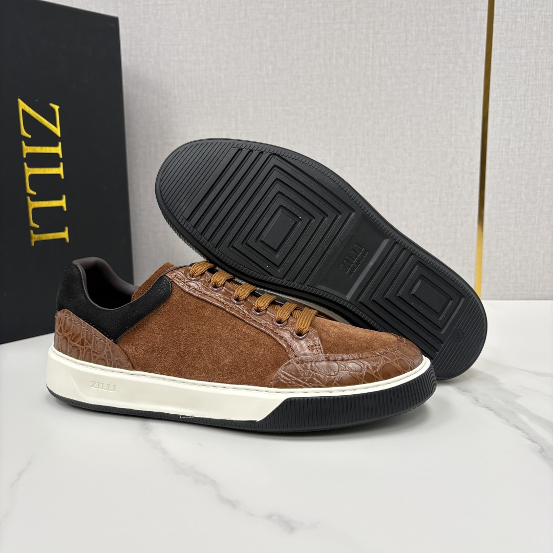 💋💍ZL家新品  Zill* 兹-利  是1970创立的法国高奢男装品牌  男士新款休闲鞋超轻款板鞋  