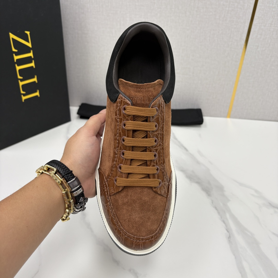 💋💍ZL家新品  Zill* 兹-利  是1970创立的法国高奢男装品牌  男士新款休闲鞋超轻款板鞋  