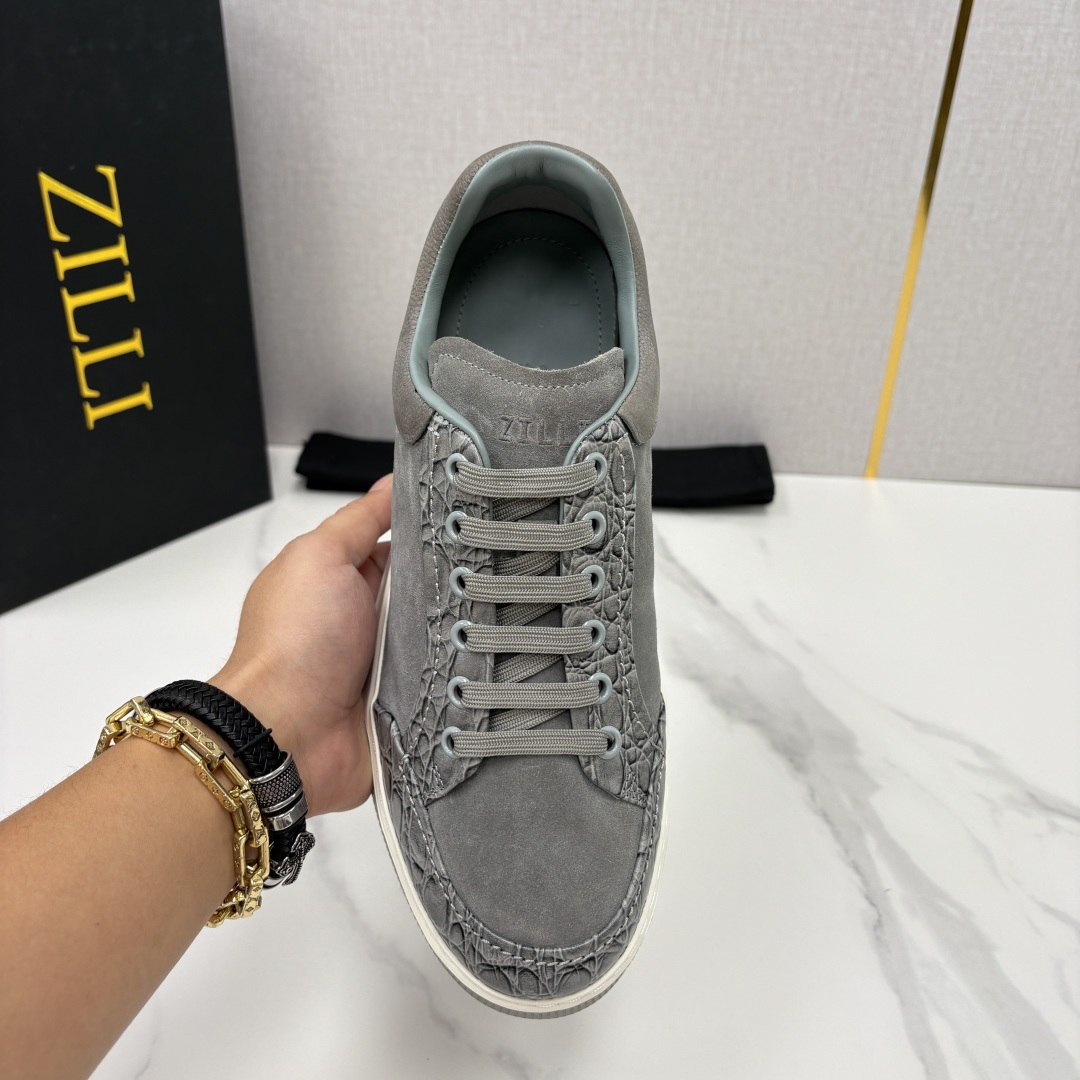 💋💍ZL家新品  Zill* 兹-利  是1970创立的法国高奢男装品牌  男士新款休闲鞋超轻款板鞋  