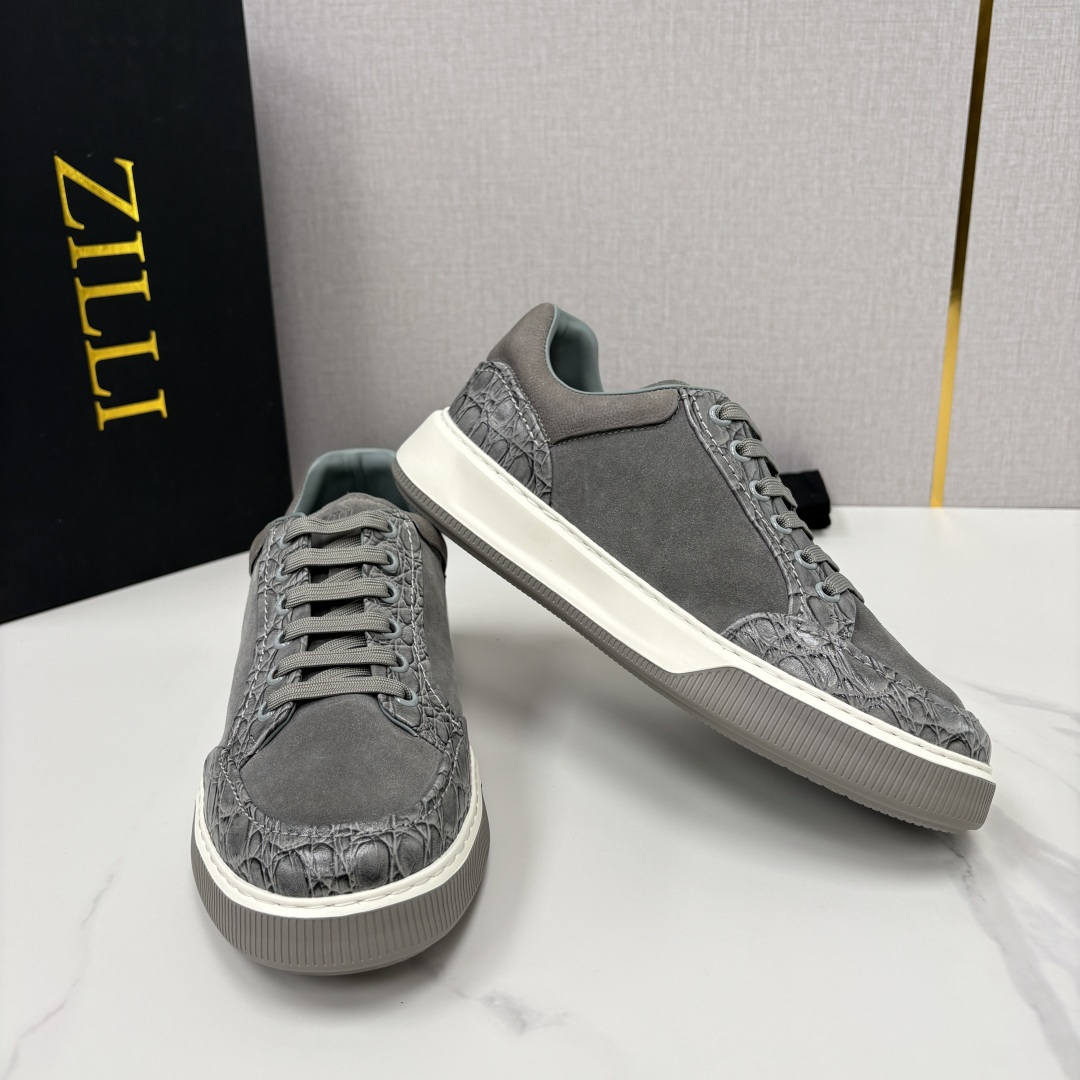 💋💍ZL家新品  Zill* 兹-利  是1970创立的法国高奢男装品牌  男士新款休闲鞋超轻款板鞋  