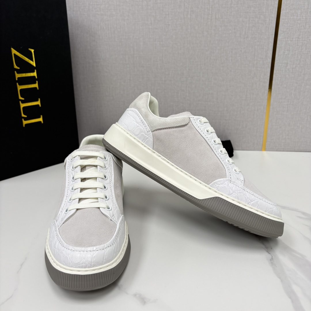 💋💍ZL家新品  Zill* 兹-利  是1970创立的法国高奢男装品牌  男士新款休闲鞋超轻款板鞋  