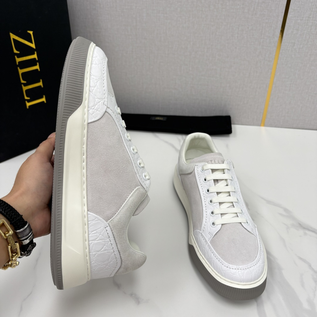 💋💍ZL家新品  Zill* 兹-利  是1970创立的法国高奢男装品牌  男士新款休闲鞋超轻款板鞋  