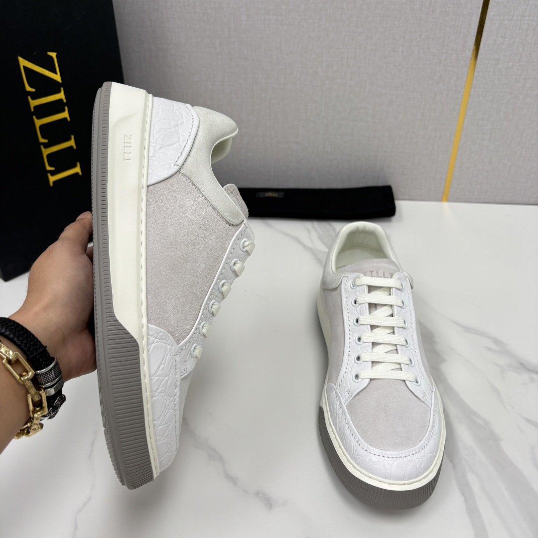 💋💍ZL家新品  Zill* 兹-利  是1970创立的法国高奢男装品牌  男士新款休闲鞋超轻款板鞋  