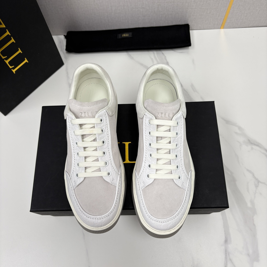 💋💍ZL家新品  Zill* 兹-利  是1970创立的法国高奢男装品牌  男士新款休闲鞋超轻款板鞋  