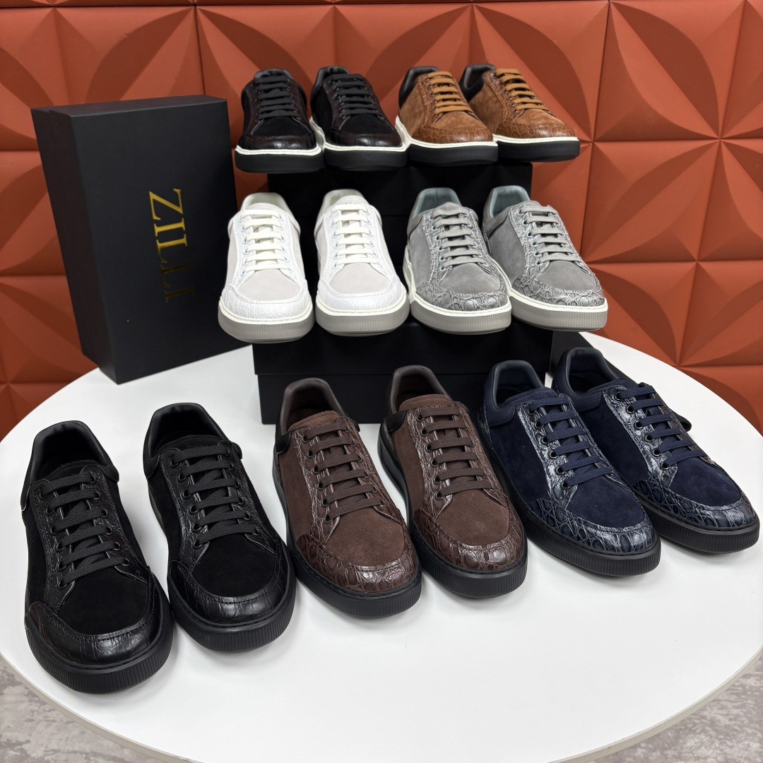 💋💍ZL家新品  Zill* 兹-利  是1970创立的法国高奢男装品牌  男士新款休闲鞋超轻款板鞋  