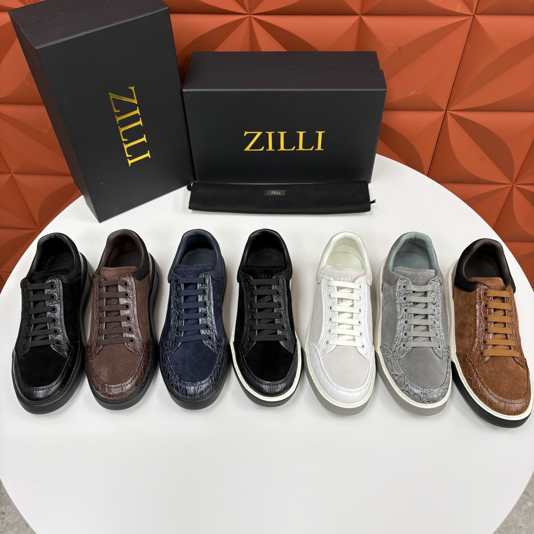 💋💍ZL家新品  Zill* 兹-利  是1970创立的法国高奢男装品牌  男士新款休闲鞋超轻款板鞋  