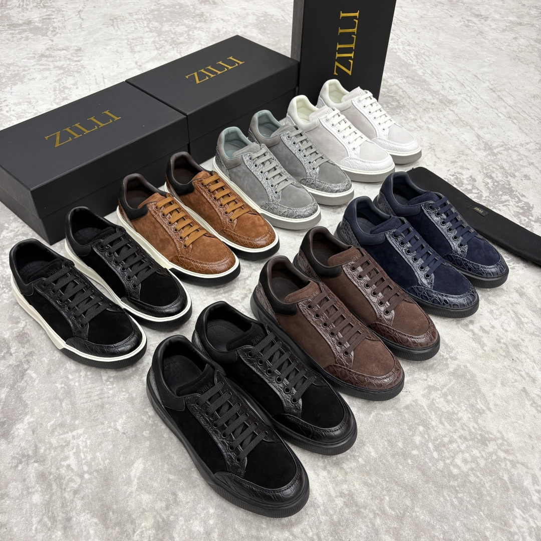 💋💍ZL家新品  Zill* 兹-利  是1970创立的法国高奢男装品牌  男士新款休闲鞋超轻款板鞋  
