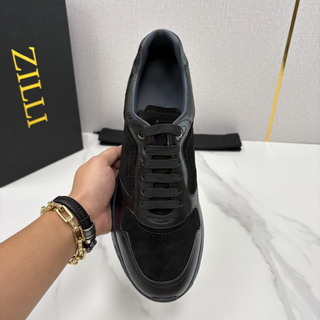 💋💍ZL家新品  Zill* 兹-利  是1970创立的法国奢侈男装品牌   缝线装饰男士休闲运动鞋当法