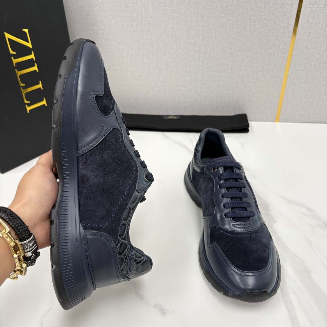 💋💍ZL家新品  Zill* 兹-利  是1970创立的法国奢侈男装品牌   缝线装饰男士休闲运动鞋当法