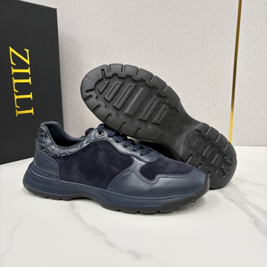 💋💍ZL家新品  Zill* 兹-利  是1970创立的法国奢侈男装品牌   缝线装饰男士休闲运动鞋当法