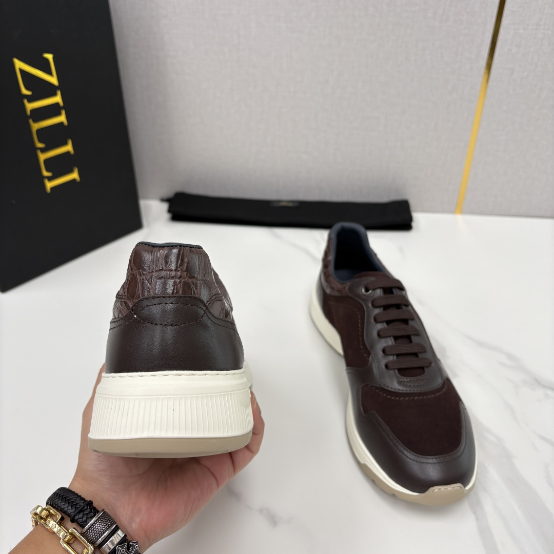 💋💍ZL家新品  Zill* 兹-利  是1970创立的法国奢侈男装品牌   缝线装饰男士休闲运动鞋当法
