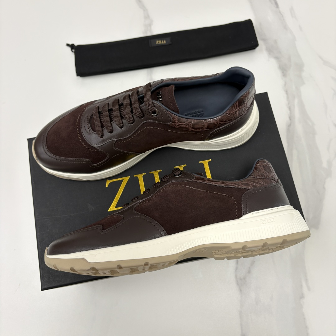 💋💍ZL家新品  Zill* 兹-利  是1970创立的法国奢侈男装品牌   缝线装饰男士休闲运动鞋当法