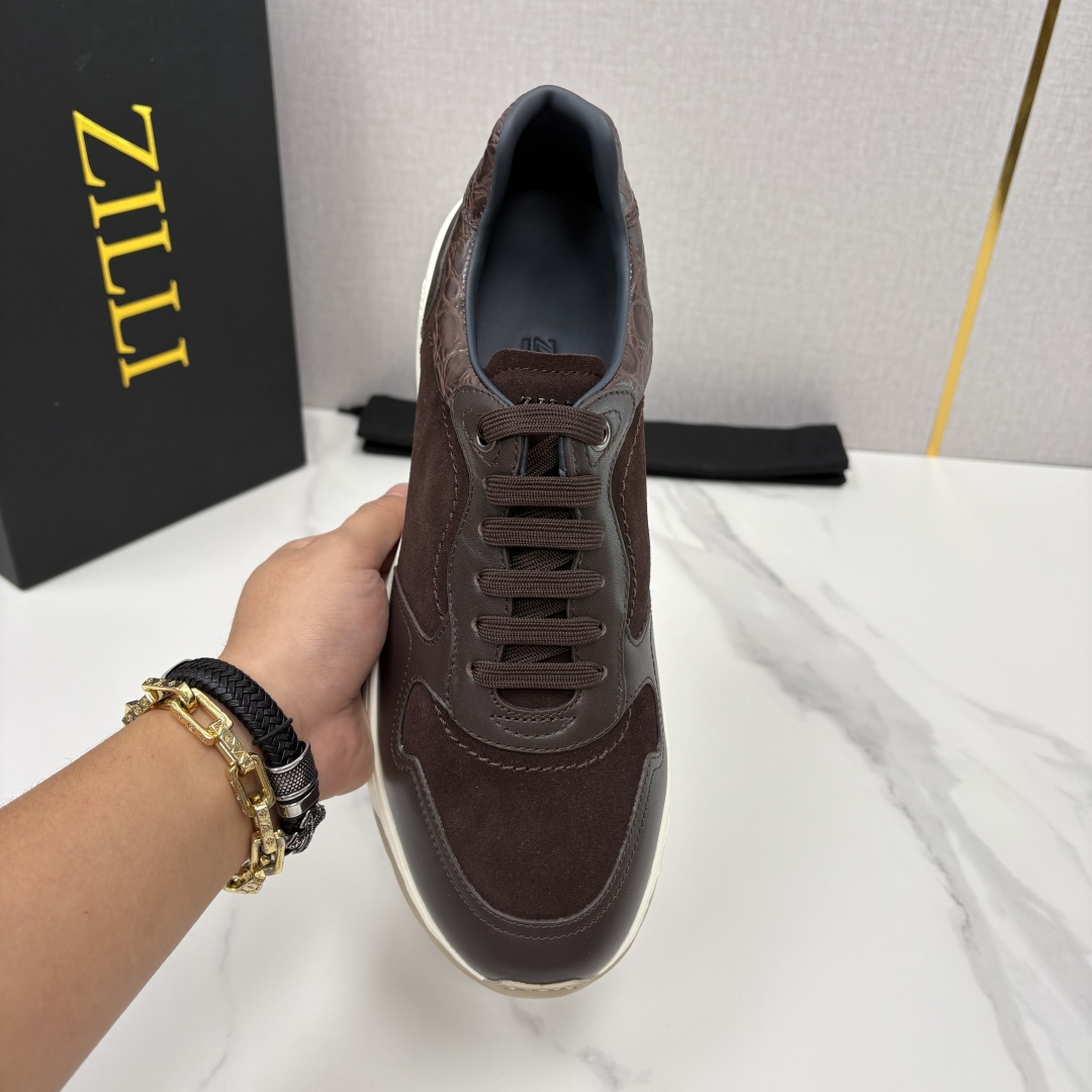 💋💍ZL家新品  Zill* 兹-利  是1970创立的法国奢侈男装品牌   缝线装饰男士休闲运动鞋当法