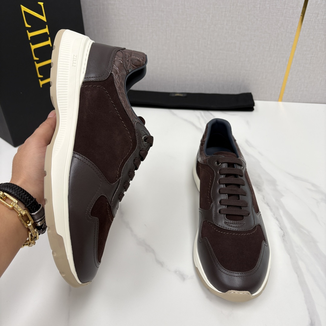 💋💍ZL家新品  Zill* 兹-利  是1970创立的法国奢侈男装品牌   缝线装饰男士休闲运动鞋当法