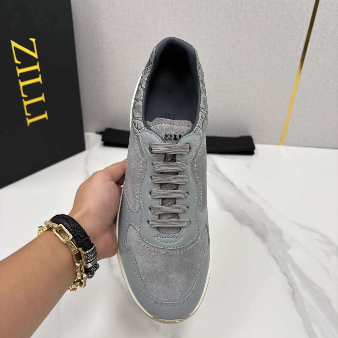 💋💍ZL家新品  Zill* 兹-利  是1970创立的法国奢侈男装品牌   缝线装饰男士休闲运动鞋当法