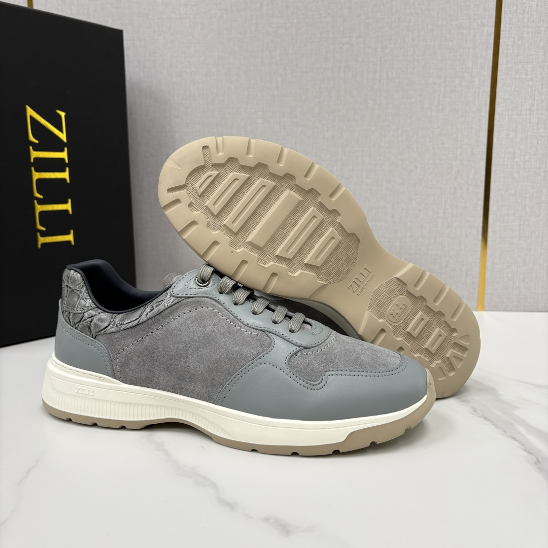 💋💍ZL家新品  Zill* 兹-利  是1970创立的法国奢侈男装品牌   缝线装饰男士休闲运动鞋当法