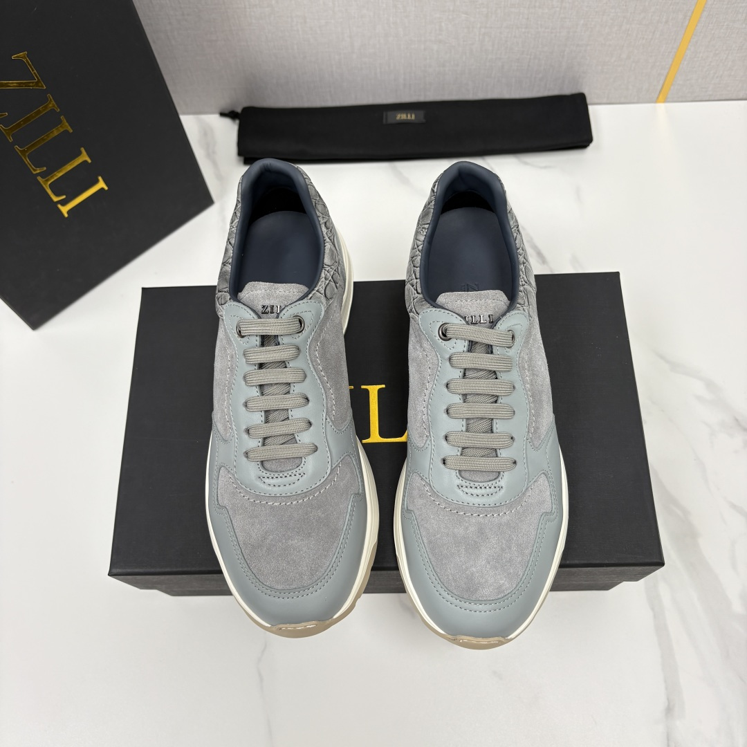 💋💍ZL家新品  Zill* 兹-利  是1970创立的法国奢侈男装品牌   缝线装饰男士休闲运动鞋当法